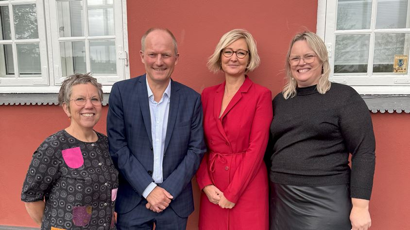 Fra venstre: Mie Helene Andersen, Kristian Nabe-Nielsen, Julie Becher og Torben Kjærgaard. Foto: Frederikssund Kommune.